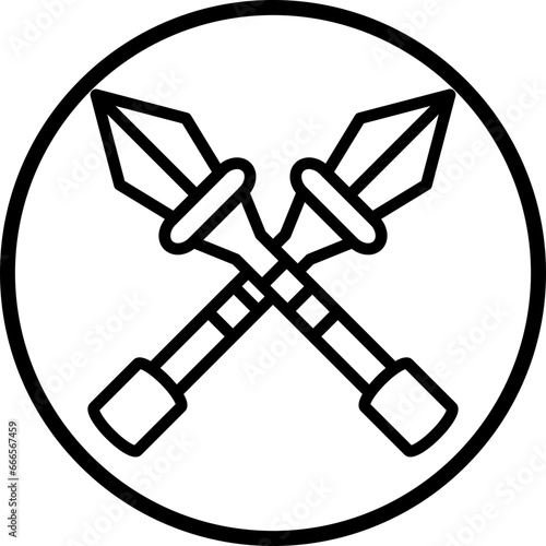 Vector Design Spear Icon Style