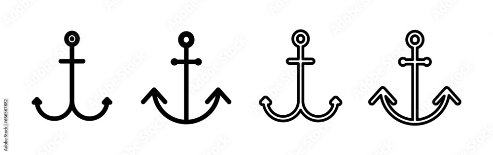 Anchor icon vector. Anchor sign. marine symbol Anchor icon vector. Anchor sign. marine symbol