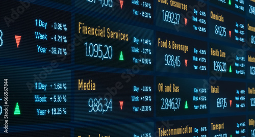 Tableau sur toile Stock market and exchange