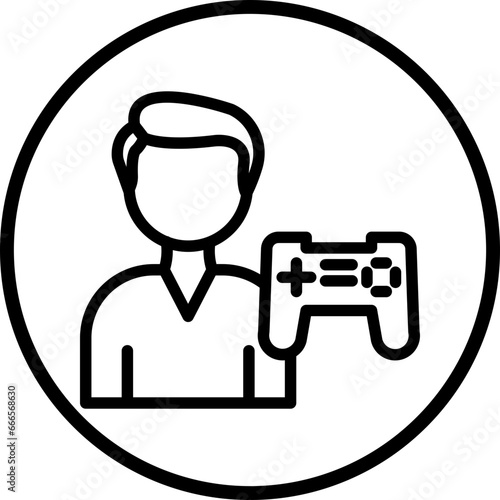 Vector Design Gamer Icon Style