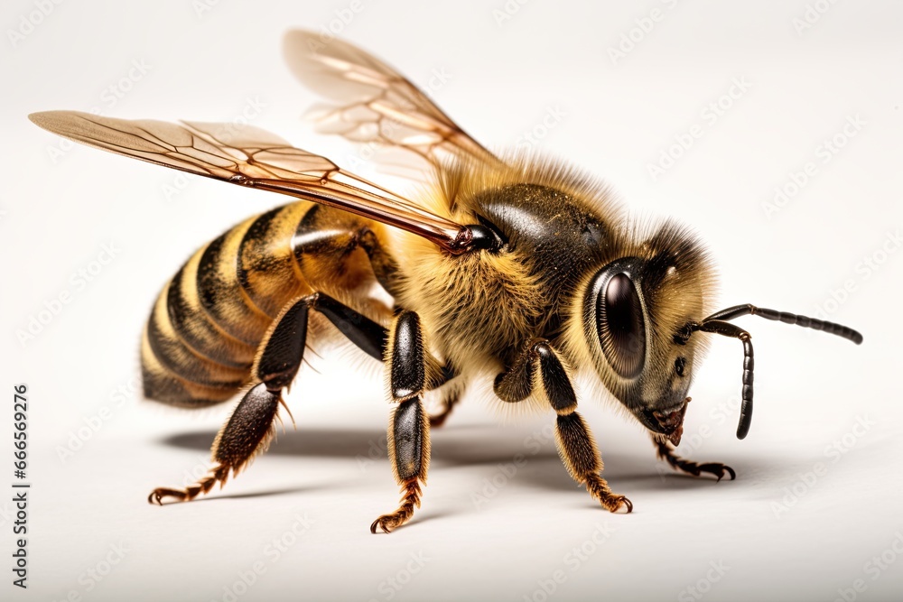 Bee isolated on white background. Ai generative Bee isolated on white background. Ai generative