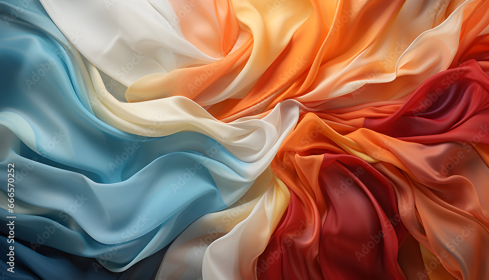 Obraz premium Vibrant and Colorful Silk Cloth Background