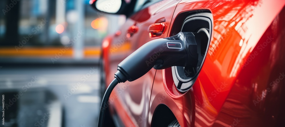 Electric charger battery for EV car. Green eco-friendly sustainable energy. Generative AI technology.
Electric charger battery for EV car. Green eco-friendly sustainable energy. Generative AI technology.