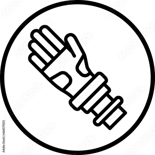 Vector Design Bionic Arm Icon Style