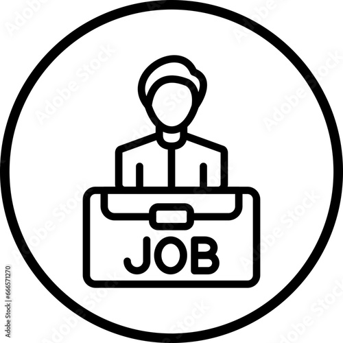 Vector Design Job Candidate Male Icon Style