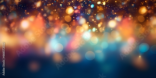 Glitter Background with Confetti, Shiny Celebration Backdrop Ai Generative