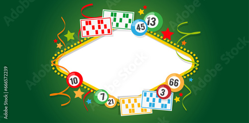 Bingo poster background with place for text	