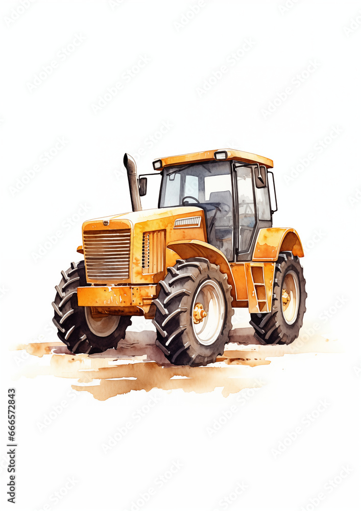 tractor isolated on white background