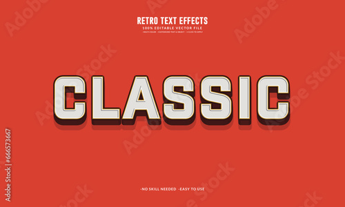 Editable Retro Text Effects 70s and 80s text style and vintage color.