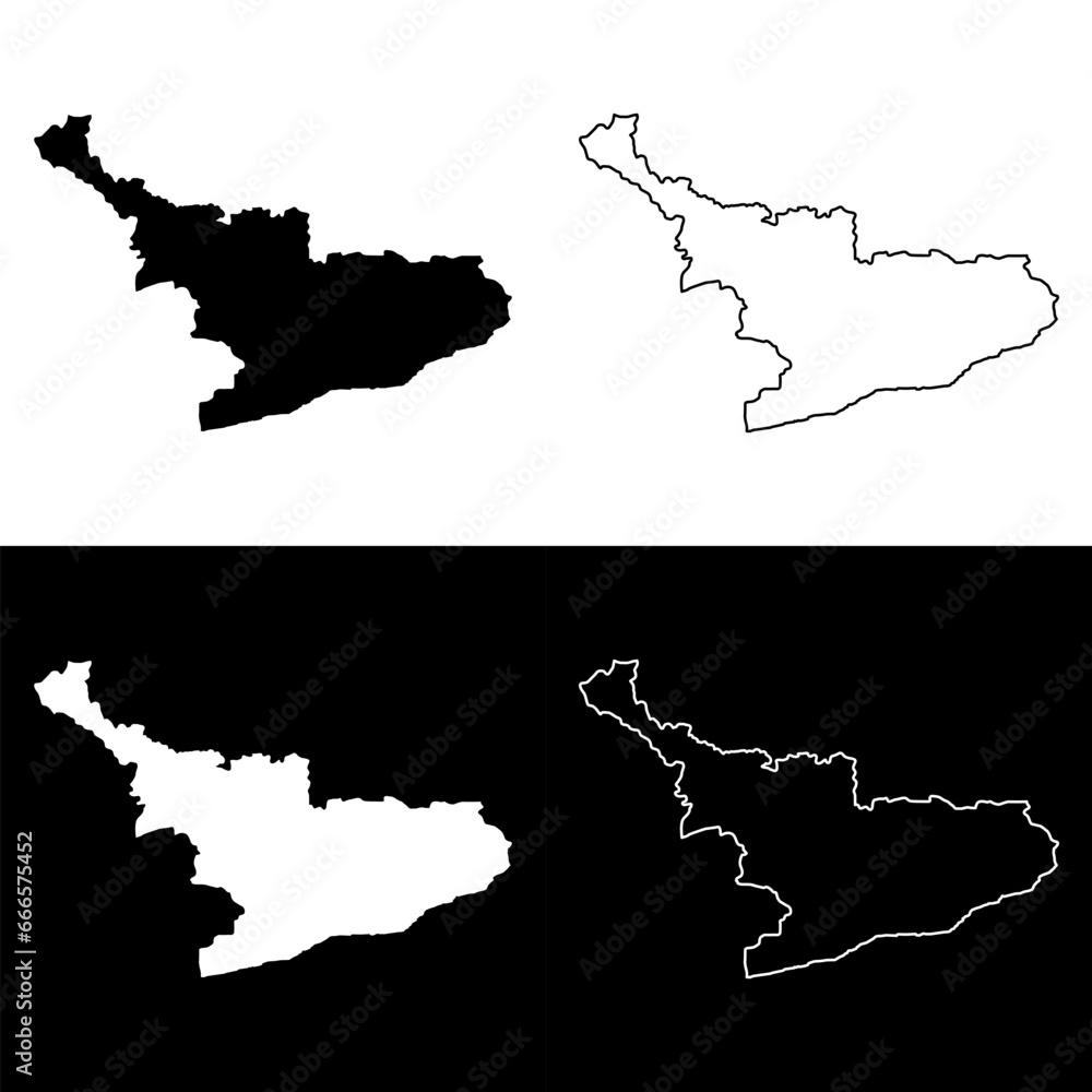 Obraz premium Central region map, administrative division of Ghana. Vector illustration.