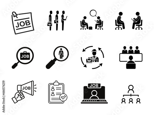 Icon job illustration vector 
