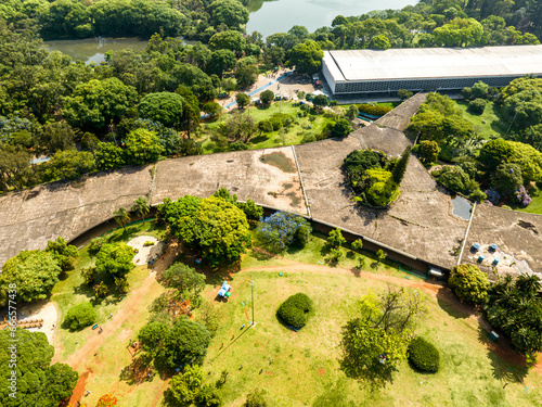 Vista aérea dos bairros Jardim Paulista, Vila Olímpia e Vila Mariana. Nos arredores do Parque Ibirapuera. São Paulo, SP.