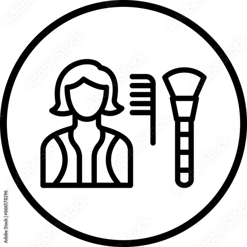 Make Up Artist Female Icon Style