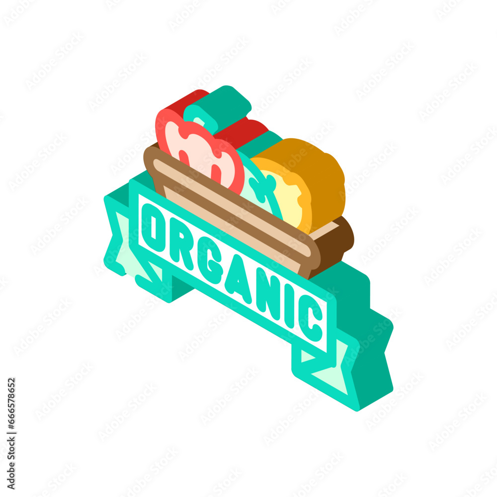 organic produce green living isometric icon vector. organic produce green living sign. isolated symbol illustration organic produce green living isometric icon vector. organic produce green living sign. isolated symbol illustration