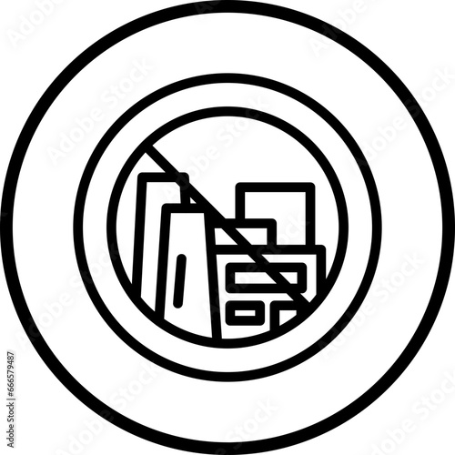 No Fossil Fuels Icon Style