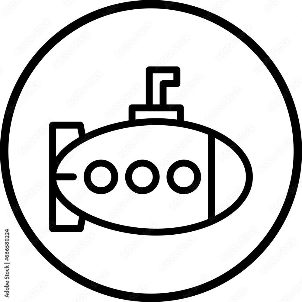 Submarine Icon Style Submarine Icon Style