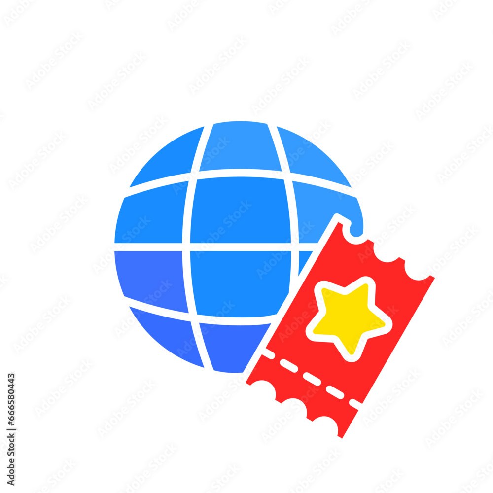 Coupon with planet line icon. Discounts, Black Friday, hot price, interest, sale, promotion, store. Vector color icon on white background for business and advertising Coupon with planet line icon. Discounts, Black Friday, hot price, interest, sale, promotion, store. Vector color icon on white background for business and advertising