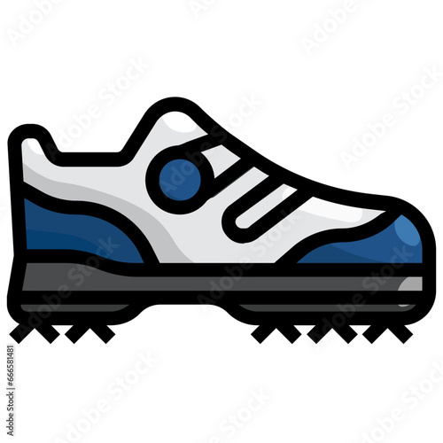 Golf Elements_Shoes filled outline icon,linear,outline,graphic,illustration