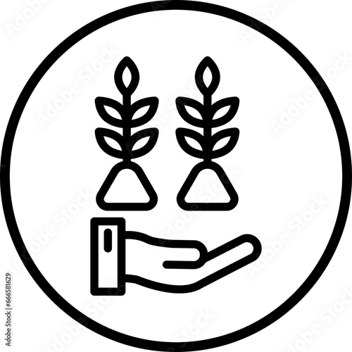 Save Plants Icon Style