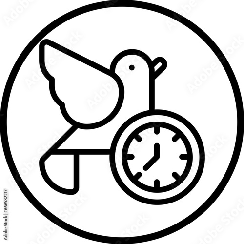 Early Bird Icon Style