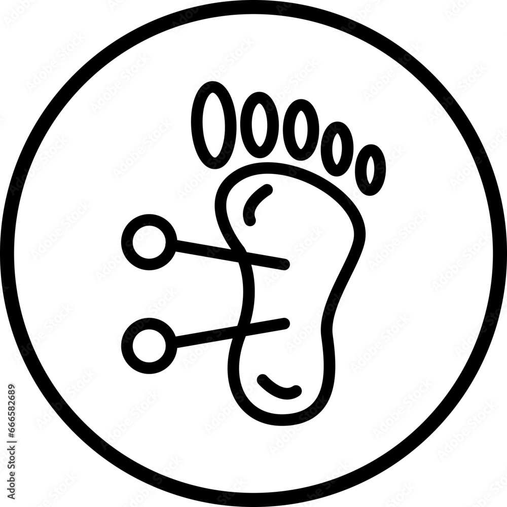 Foot Acupuncture Icon Style Foot Acupuncture Icon Style