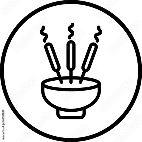 Incense Sticks Icon Style