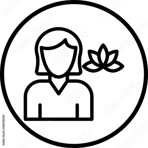 Massage Therapist Icon Style