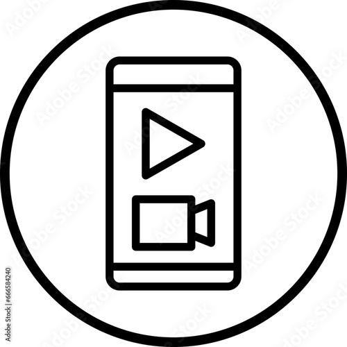 Mobile Live Stream Icon Style