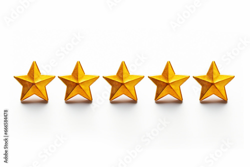 Five star, 5 Stars, Five Yellow stars isolated on copy space white background, Star rating, Customer review, Client testimonial, Star icon, Customer feedback, five star rating, Quality rating icon