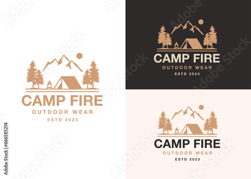 Outdoor, adventure, camping logo design