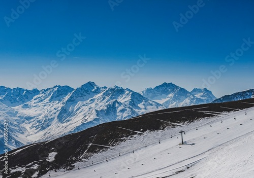Springtime in Livigno - Snow-Capped Peaks of the Italian Alps