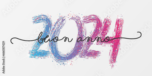 felice anno nuovo - buon anno 2024	 photo
