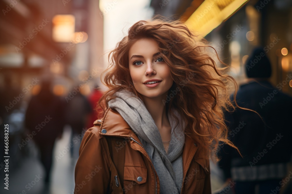A tourist woman traveling and exploring a city A tourist woman traveling and exploring a city