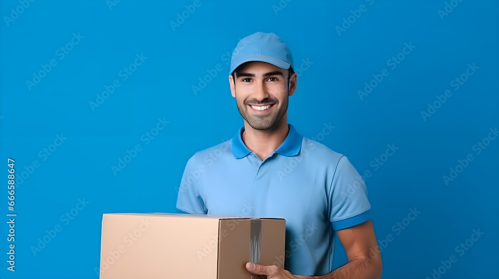 Delivery man with a package Delivery man with a package