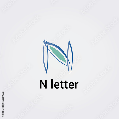 Icone Lettre N  pour Design Logos, Symbole, Illustration Pictogramme Monogramme pour Business, Variations Alphabet Isolé Silhouette photo