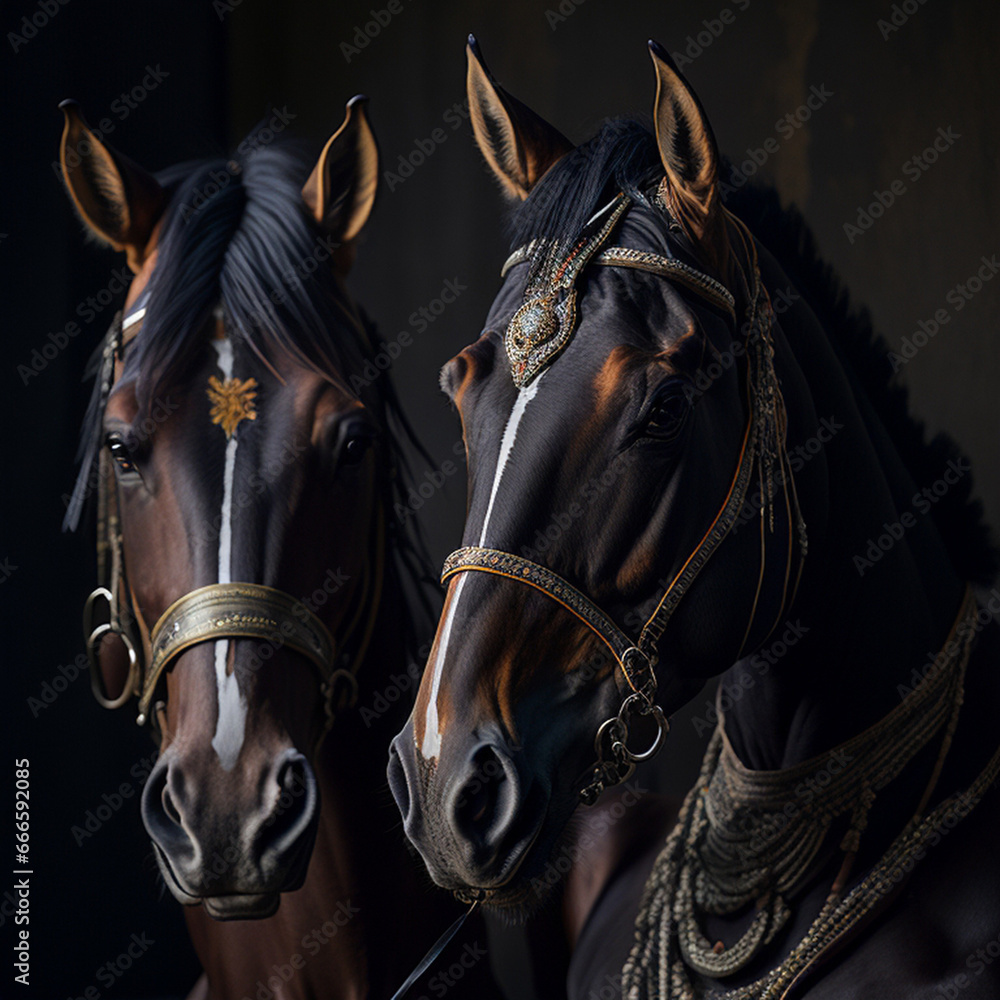 Obraz premium Horse photography, generative ai