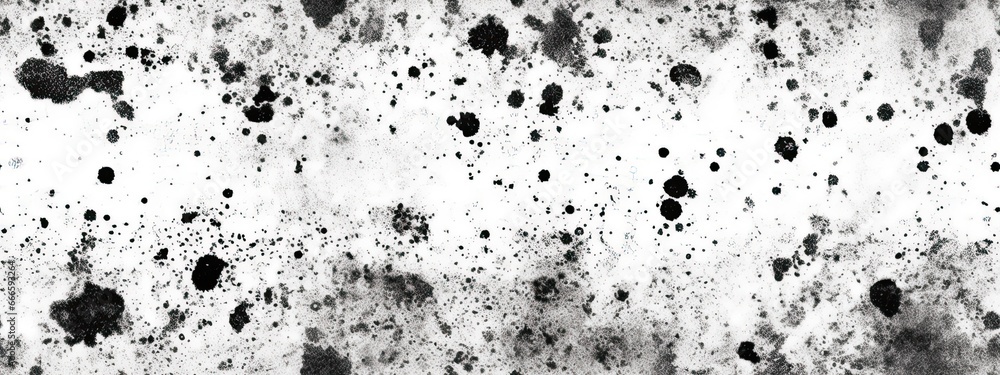 Seamless black dirt, dust, smudges, speckles, stains, scratches, hairs fibers on background. Distressed dirty urban grunge pattern. Damaged grainy old photo texture overlay