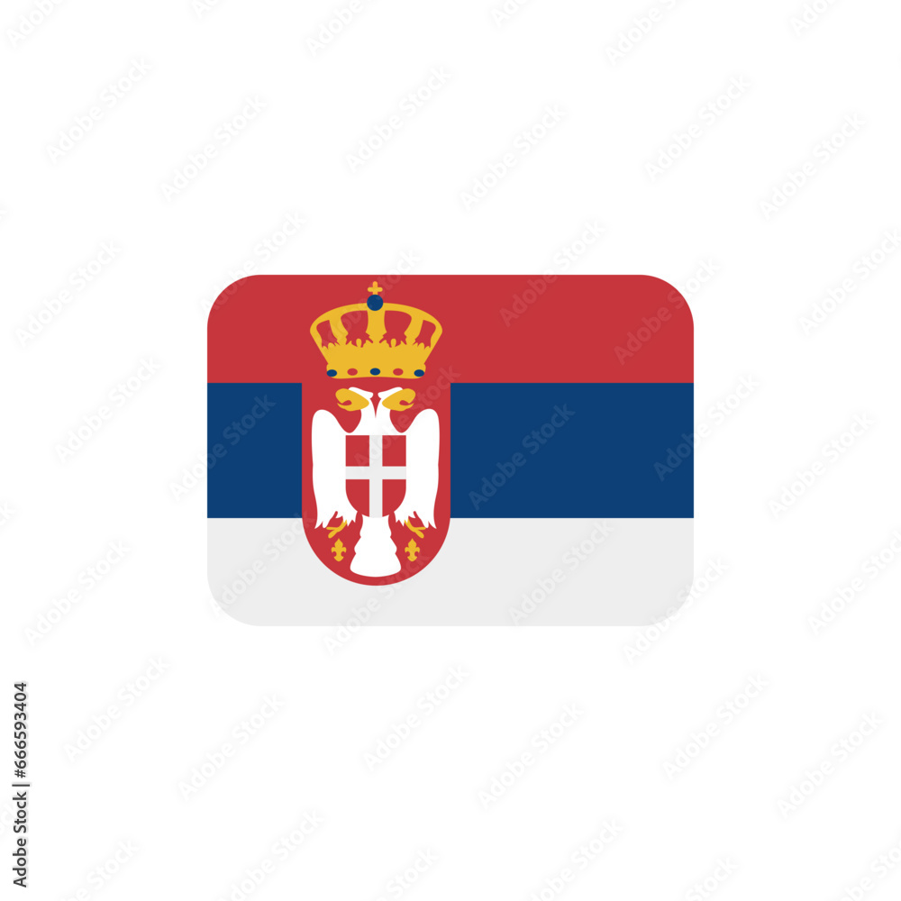 Obraz premium 🇷🇸 Flag: Serbia