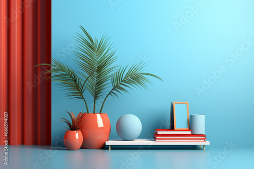 Abstract 3d rendered background minimalistic style