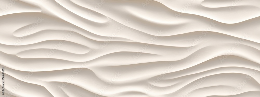 Seamless subtle white glossy soft waves background texture overlay. Abstract wavy embossed marble displacement, bump, height map. Panoramic banner wallpaper pattern. - obrazy, fototapety, plakaty 