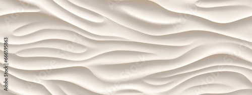 Seamless subtle white glossy soft waves background texture overlay. Abstract wavy embossed marble displacement, bump, height map. Panoramic banner wallpaper pattern. © Eli Berr