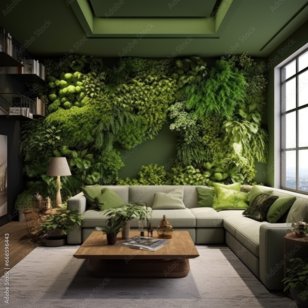 Green Living room design