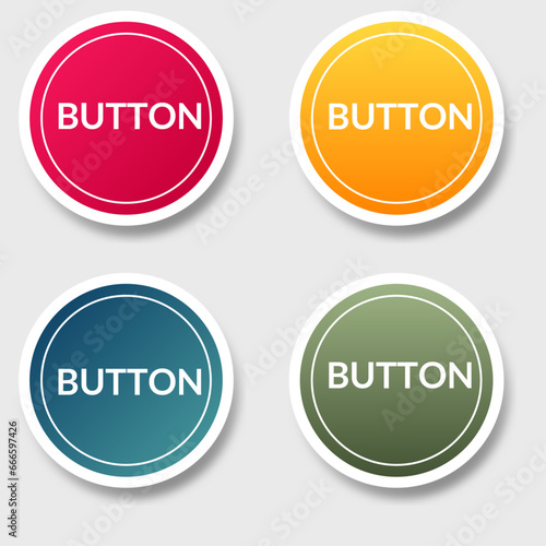 button editable sale dicount vector