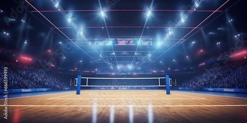 an illustration of an international volleyball court