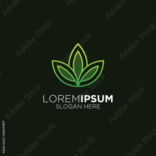 leaf line logo design