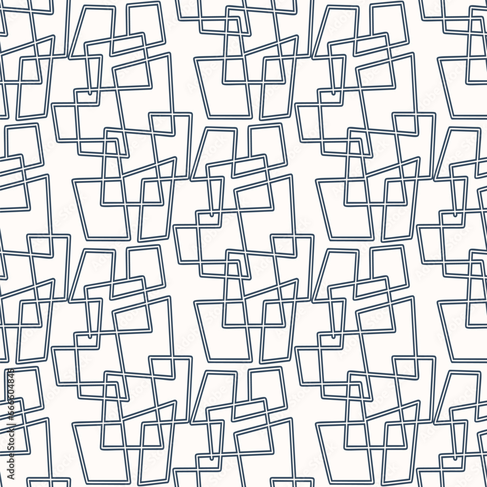 Seamless pattern with monochrome abstract pattern. Vector illustration.