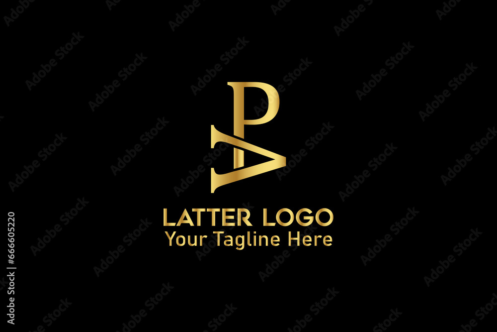Latter, monogram, PA logo design