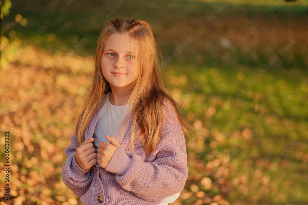 Portrait of a child girl outside. Portrait of a child girl outside.