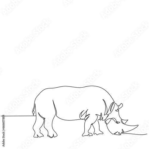 Photo rhino vector illustration