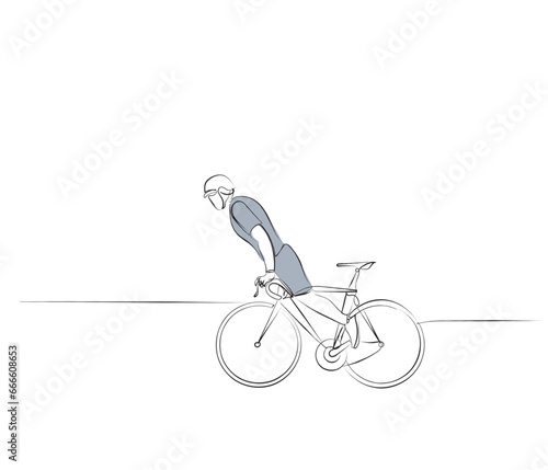 Cycling tour, track, bicycle, cyclist vector. A Young man is cycling a bicycle. Sports activity line artCycling tour, track, bicycle, cyclist vector. A Young man is cycling a bicycle. Sports activity 